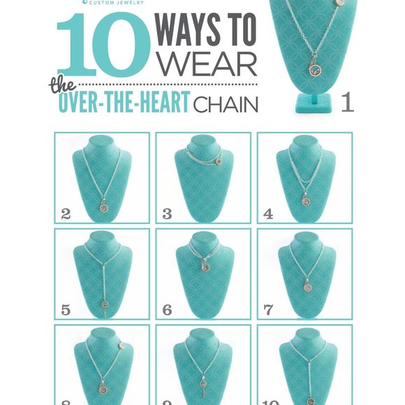 Origami Owl® Silver Over-the-Heart-Chain 30" to 18" - NWT - Picture 2 of 8